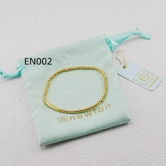 Enewton Gold Faceted Curved Tube Bead Bracelet